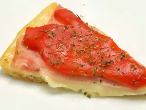 Pizza jamón y morrón ch