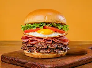 Clásica doble + papas