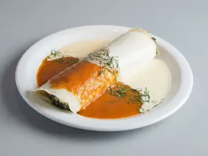 Canelon de verdura y ricota