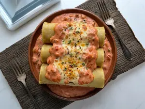 Canelones de calabaza y ricota
