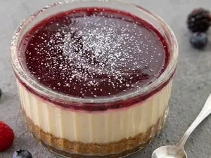 Cheescake de mermelada de frutos rojos