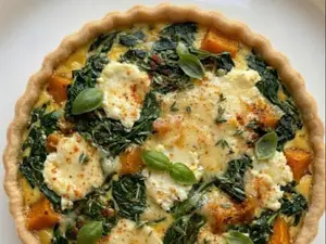 Tarta de espinaca, calabaza