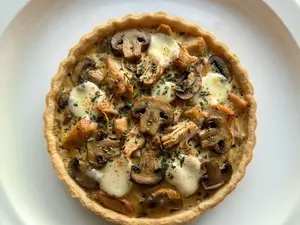 Tarta de pollo y champi
