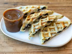 Waffle con Oreo