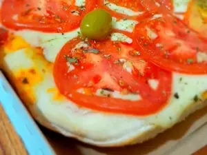 1/4 muzza c rodajas de tomate