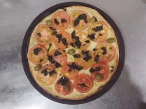 Pizza caprese grande
