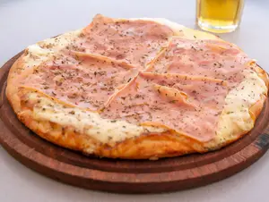 Pizza con jamón individual