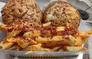 1 Bandeja con 2 hamburguesas