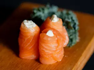 Geishas de salmon y queso 5un