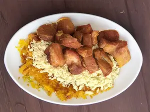Cachapa de queso y cochino