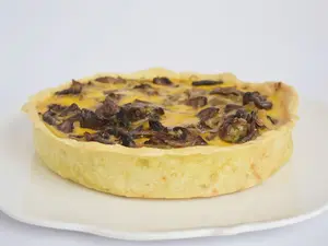 Tarta de champi y puerro