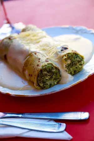 Canelones de ricota y verdura