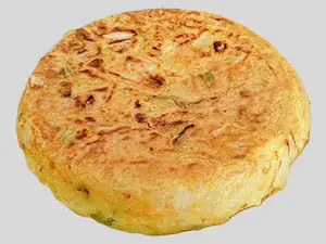 Tortilla de papa con jamon y queso