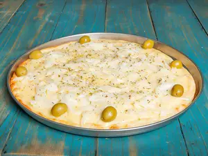 Pizza de cebolla y queso