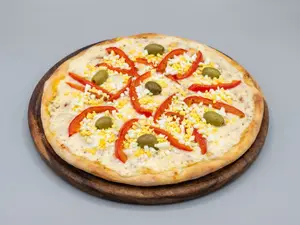 Muzzarella/ morrones y huevo