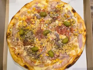 Muzzarella/ panceta y choclo