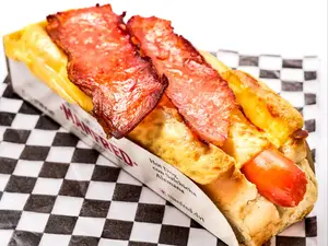 Hot dog panceta
