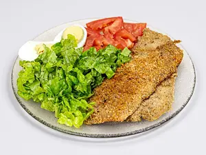Milanesa con ensalada