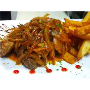Bisteck encebollado