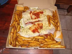 Milanesa napolitana para dos