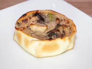Canastita pollo al champignon