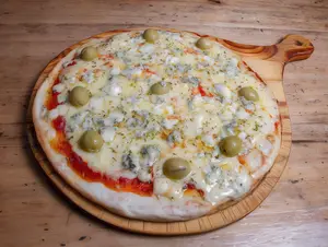 Pizza cuatro quesos