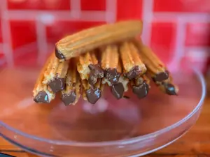 6 churros con nutella