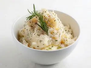 Pure de papas con hierbas