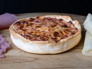 Tarta jamón y queso individual