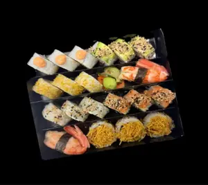 SALMON Y LANGOSTINOS x 20 piezas