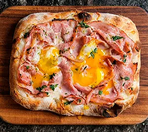 Pinsa Uova Fritte