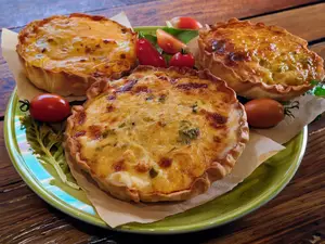 Tarta de pollo y puerro