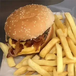 Burger ch y ba con papas