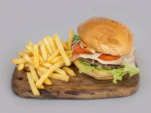 Burger completa con papas
