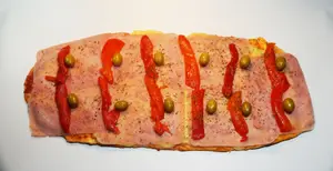 14 Pizza con jamón