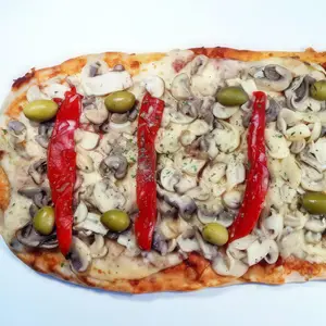 18 pizza con champi y morrón