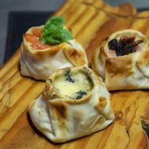 Canastita roquefort y jamón