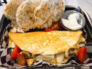 Omelette fit mushroom & cheese