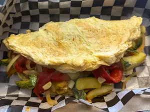 Veggie omelette proteico