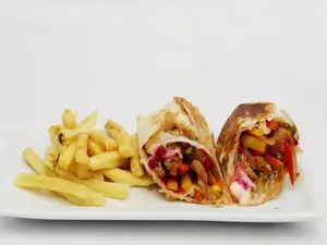 Burrito veggie + Papas Fritas