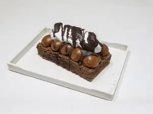 Porcion de brownie