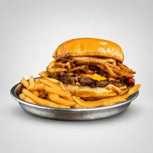 Big bacon crispy doble + papas