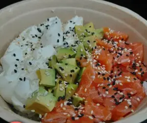 Poke salmon