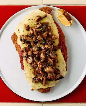 Milanesa con champiñones