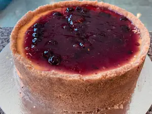 Torta chessecake de frutos roj