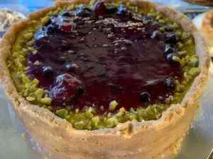 Torta chessecake de pistacho