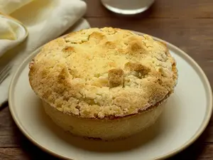 Porción De Tarta Apple Crumble