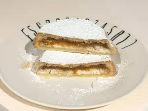 Tarta de ricota y dulce de leche