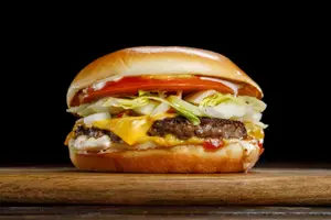 Hamburguesa monk + papas