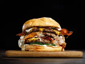 Hamburguesa oxford + papas